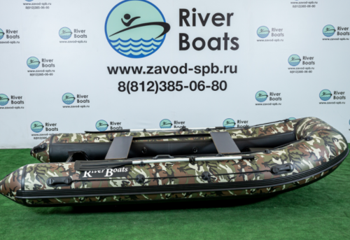Лодка ПВХ РИБ RiverBoats RB-380 (Встроенный рундук) (New)