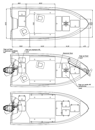 Алюминиевая лодка WINDBOAT 4.5 EvoFish